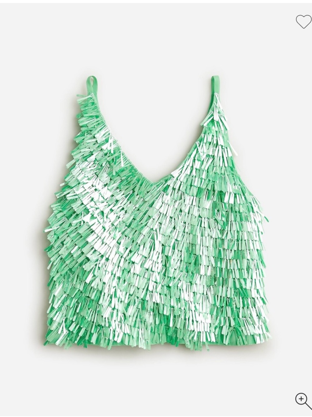 J Crew Collection Mint Sequin Tank Top, size M, NWT